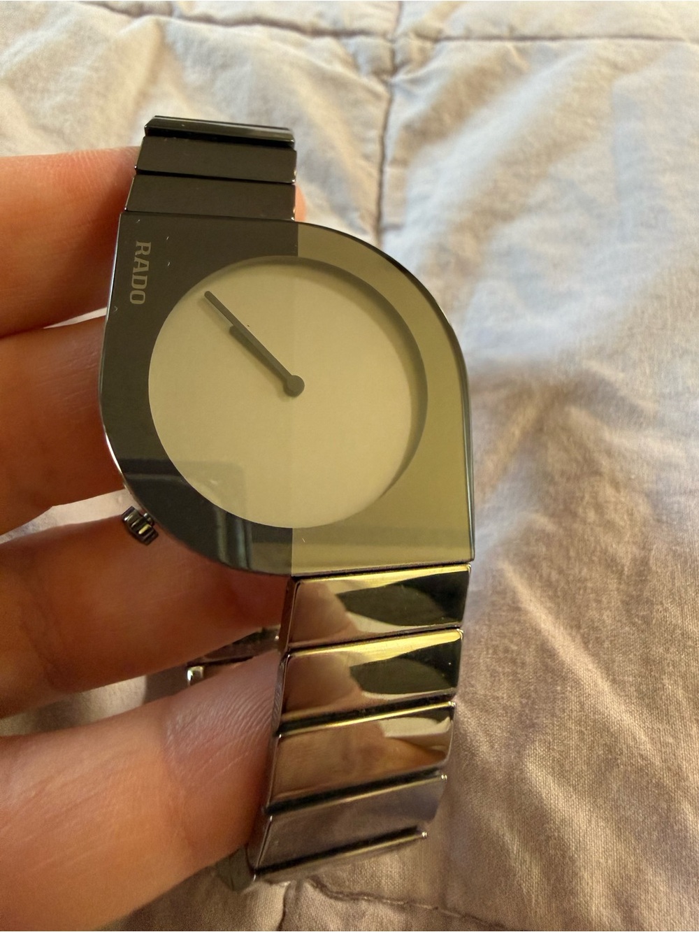 Rado Black and Silver Ceramic Single-Hand Watch